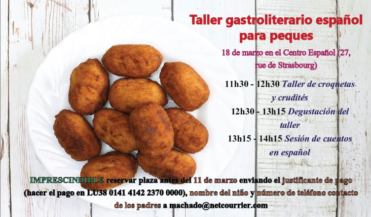 11 de marzo, 11h30 | Taller gastroliterario español para peques