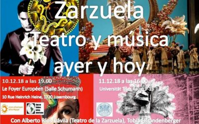 10 de diciembre a las 19.00 | ZARZUELA, MÚSICA Y PALABRAS, FOYER EUROPÉEN