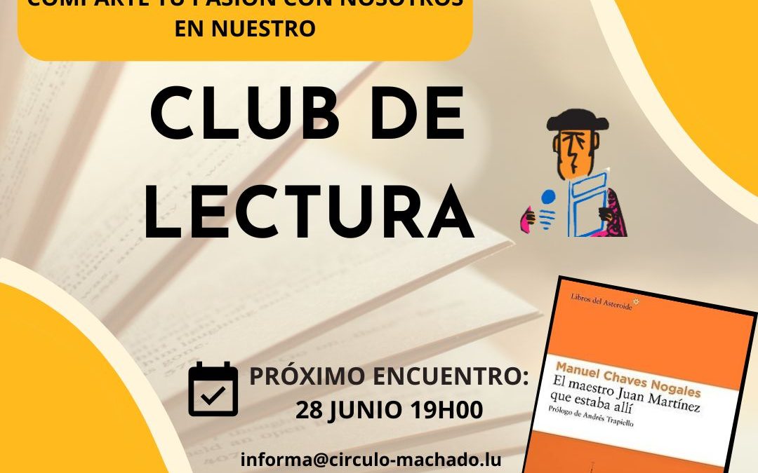 28 JUNIO | CLUB DE LECTURA