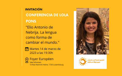 14 MARZO| CONFERENCIA DE LOLA PONS