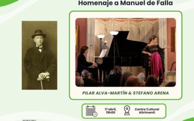 17 de abril | Pilar Alva-Martín y Stefano Arena: Recital en homenaje a Manuel de Falla